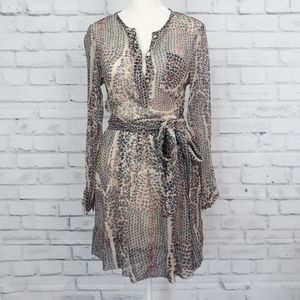 Isabel Marant Etoile Silk Wrap Skirt Set Paisley Floral Foliage Green XS